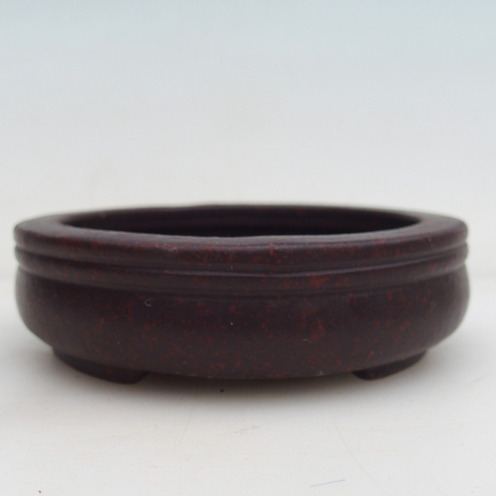 Ciotola per bonsai in ceramica 9 x 9 x 2,5 cm, marrone