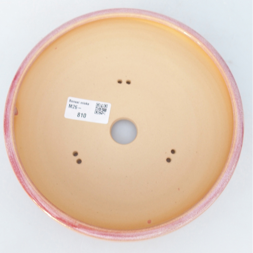 Ciotola bonsai in ceramica 18,5 x 18,5 x 6 cm, rosa