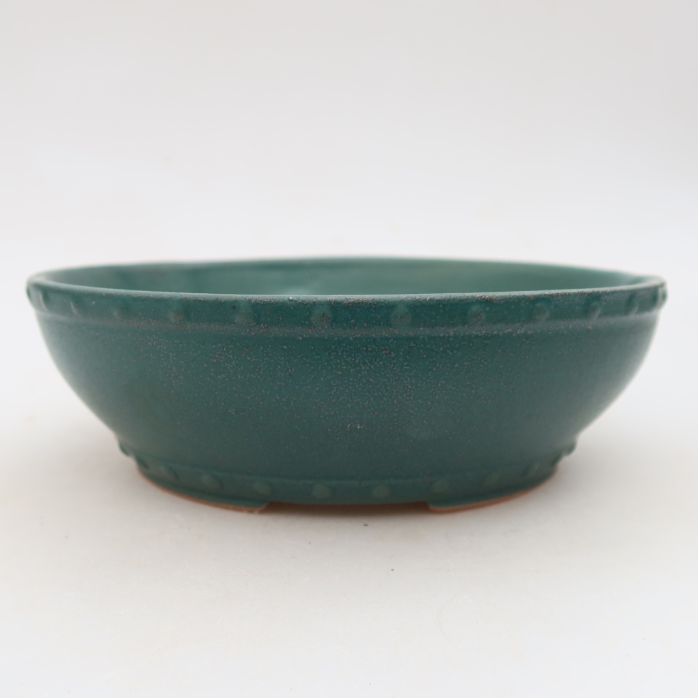 Ciotola bonsai in ceramica 18 x 18 x 5,5 cm, colore blu