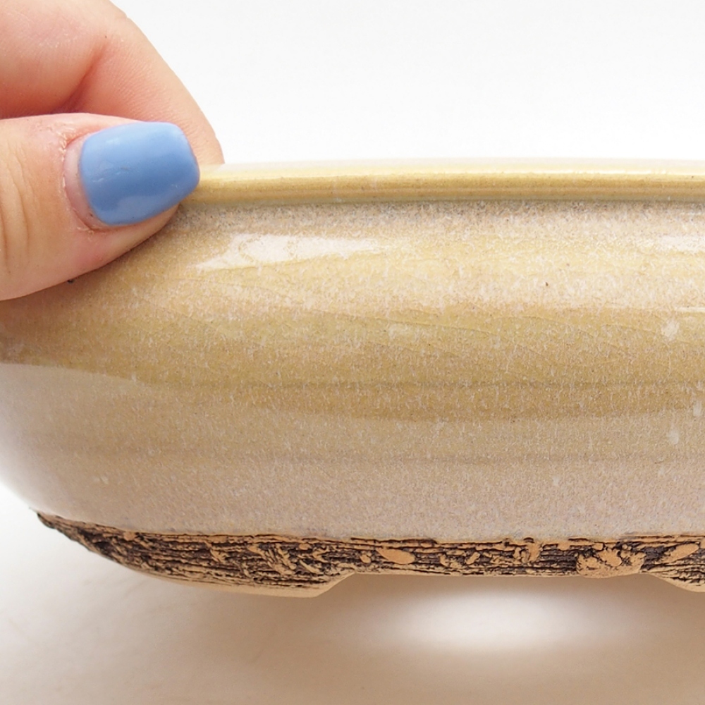 Ciotola bonsai in ceramica 18,5 x 18,5 x 5,5 cm, verde