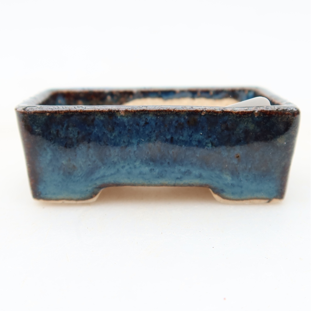 Vaso in ceramica per bonsai 5 x 3 x 2 cm, colore blu