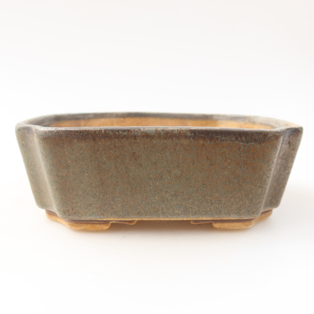 Vaso da bonsai in ceramica 14 x 11,5 x 4,5 cm, colore verde