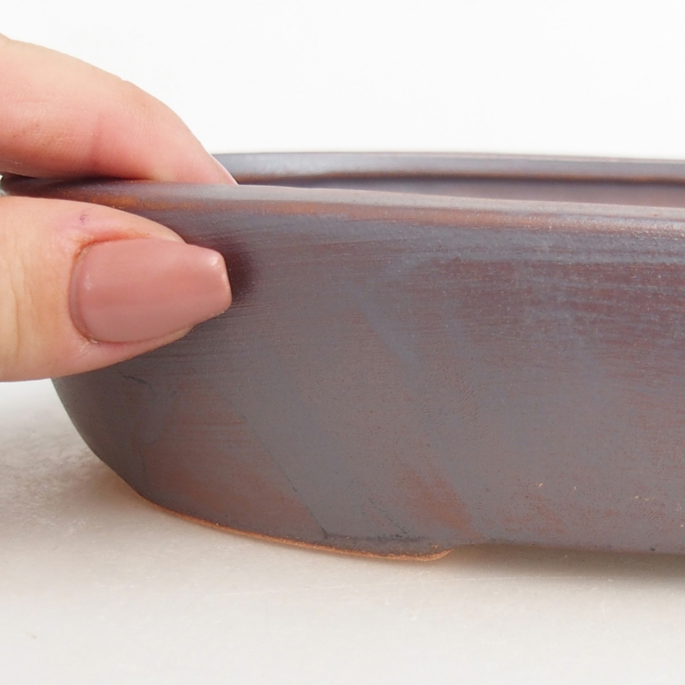 Ciotola bonsai in ceramica 22 x 17 x 4 cm, colore metallo