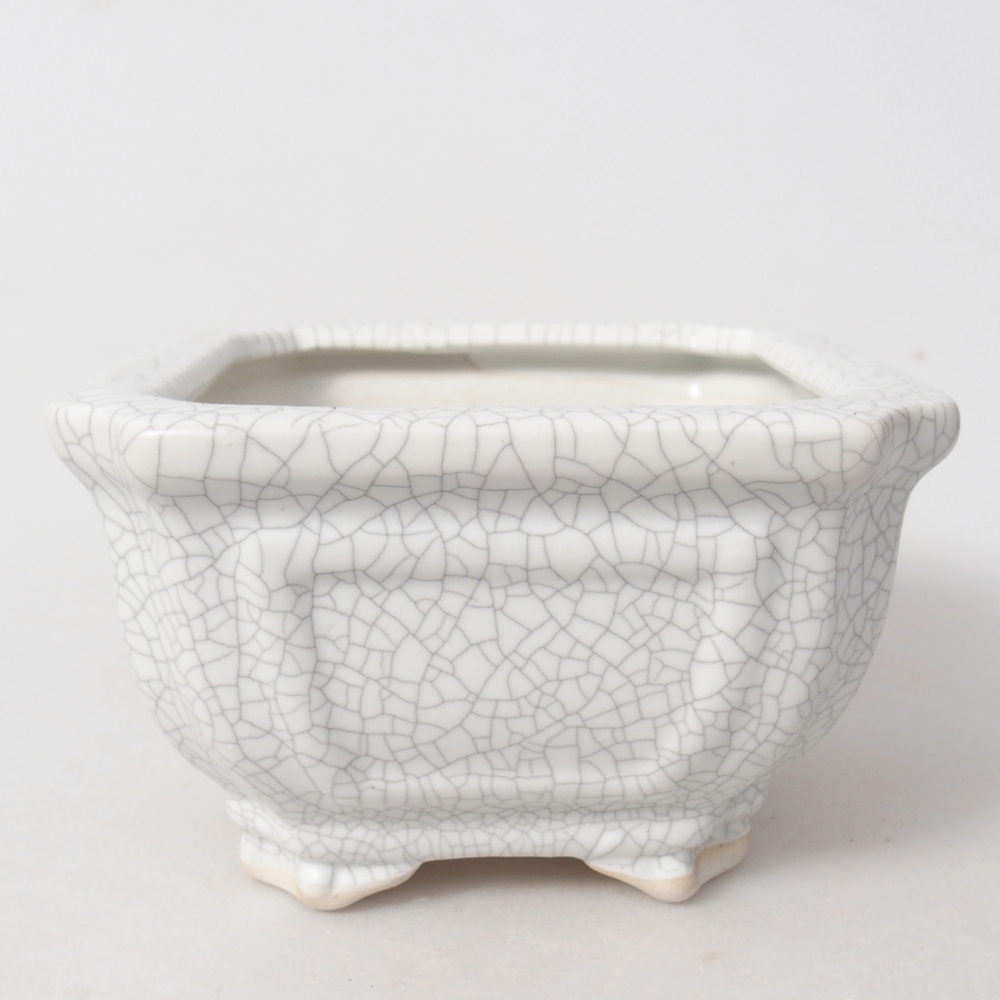 Ciotola bonsai in ceramica 11 x 11 x 7 cm, colore raku