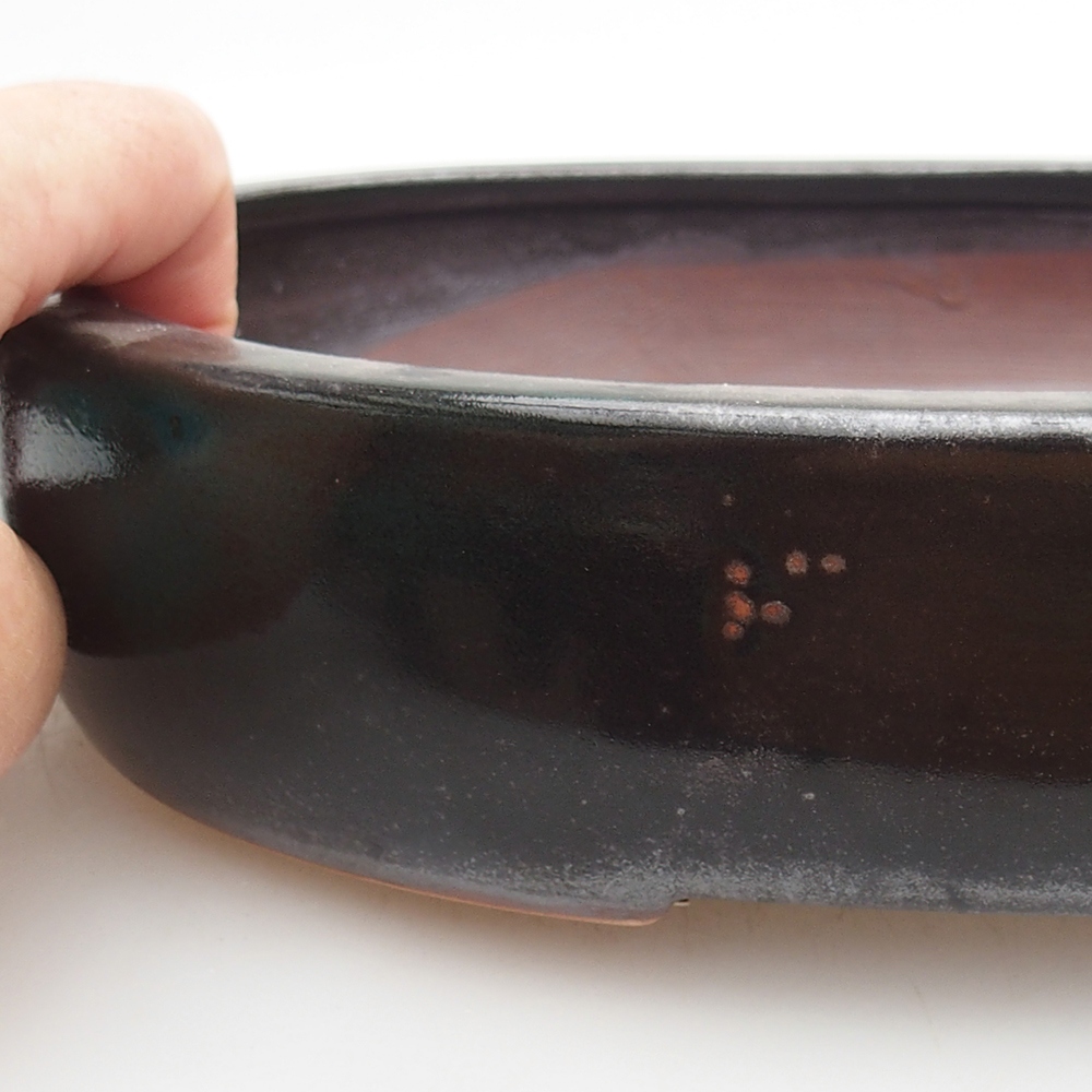 Ciotola bonsai in ceramica 26 x 20 x 5 cm, verde