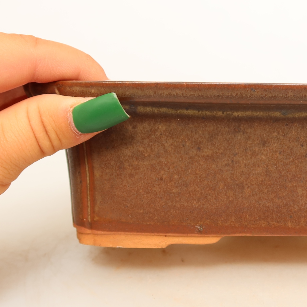 Ciotola in ceramica  20 x 15,5 x 5,5 cm, colore marrone