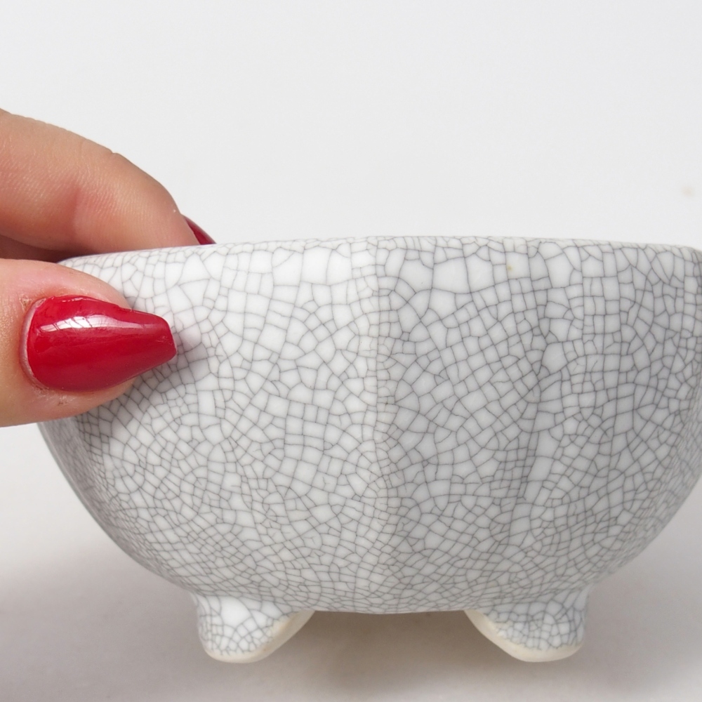 Ciotola bonsai in ceramica 11 x 11 x 5,5 cm, colore raku