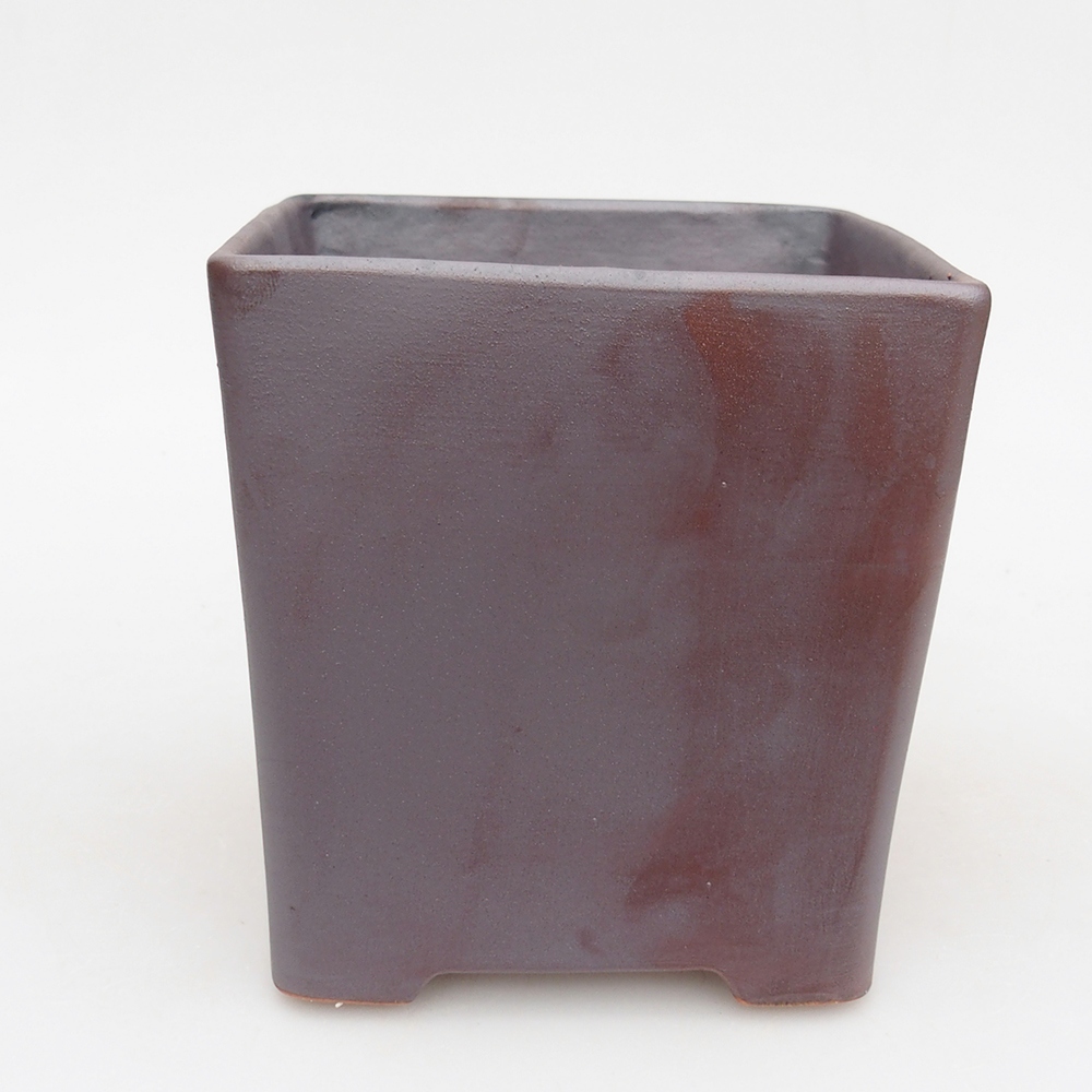 Ciotola bonsai in ceramica 13 x 13 x 13 cm, colore metallo