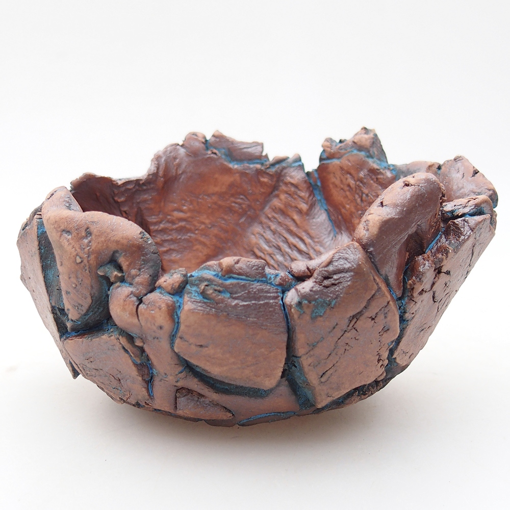 Conchiglia in ceramica 11,5 x 11 x 7,5 cm , colore blu