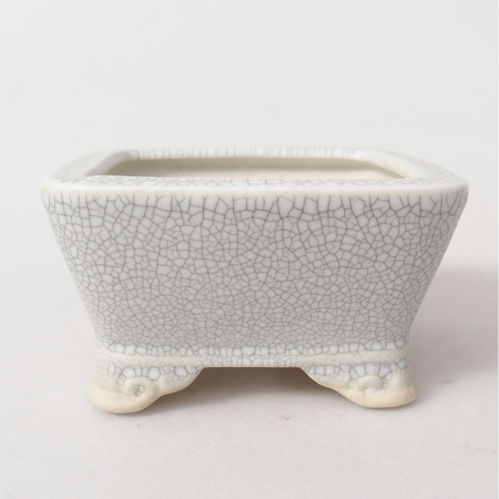 Ciotola bonsai in ceramica 9,5 x 9,5 x 5 cm, colore raku