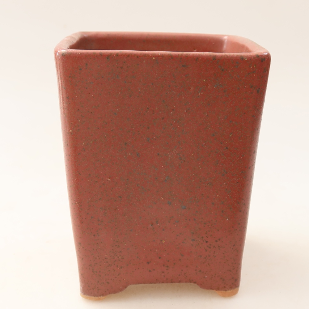Vaso da bonsai in ceramica 9 x 9 x 11,5 cm, colore rosa