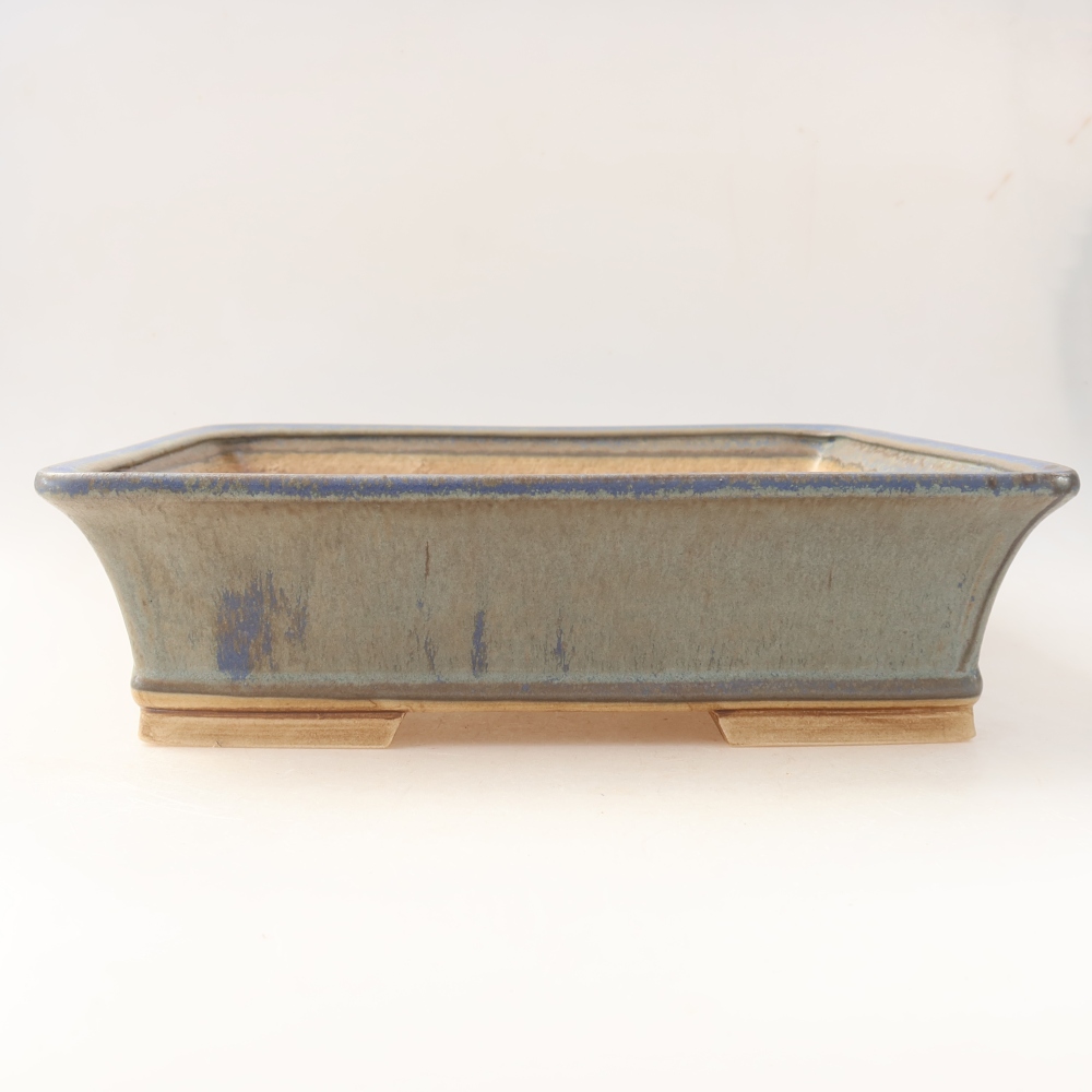 Vaso da bonsai in ceramica 29,5 x 24,5 x 8 cm, colore blu