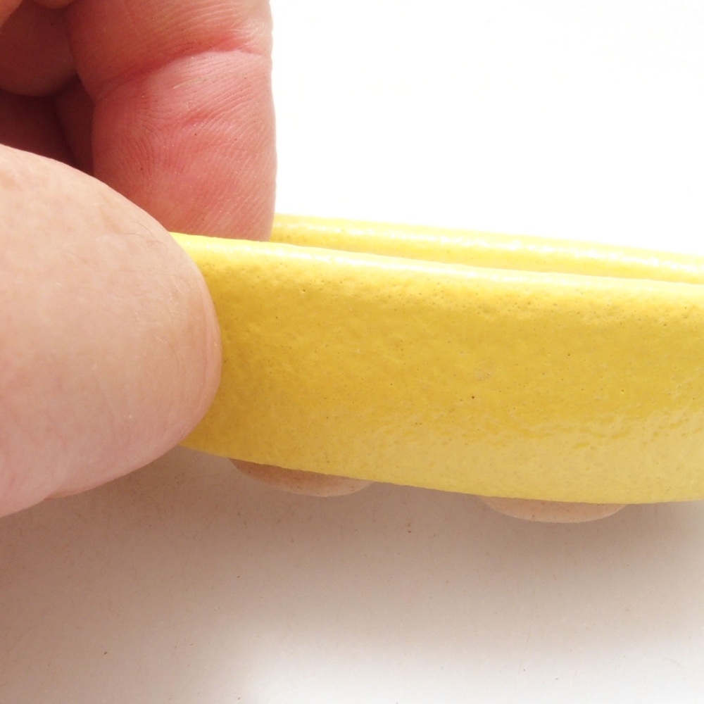 Ciotola per bonsai in ceramica 6,5 x 3,5 x 2 cm, giallo