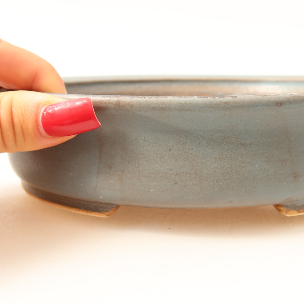 Ciotola bonsai in ceramica 17,5 x 16 x 4,5 cm, colore blu