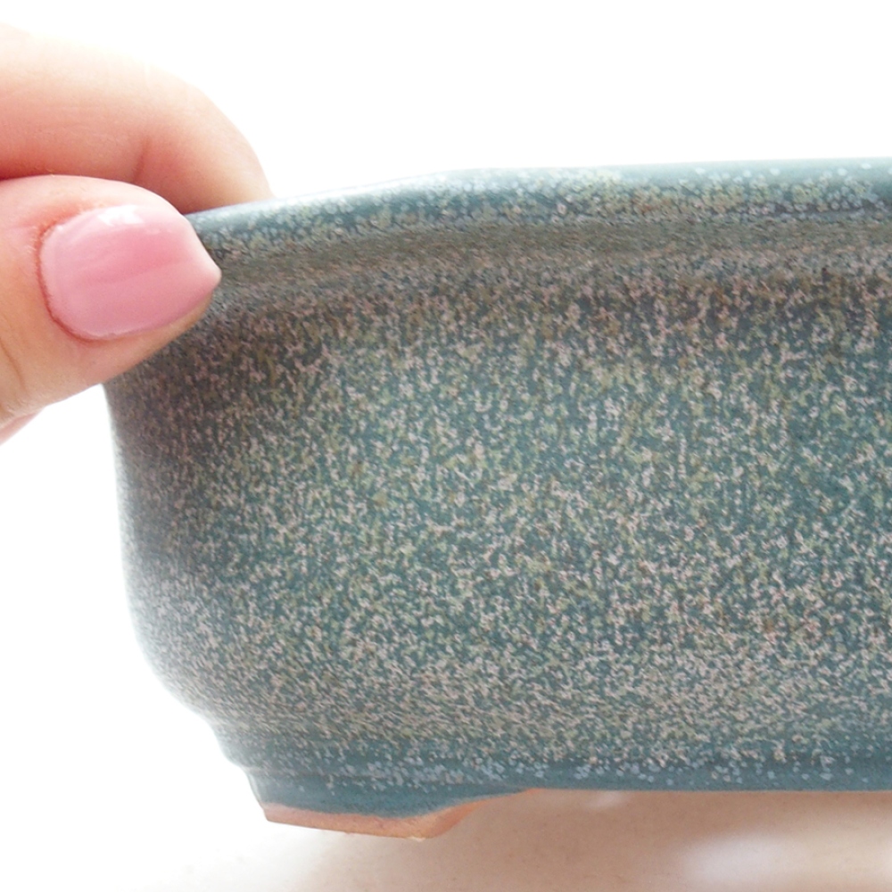 Ciotola bonsai in ceramica 18 x 14,5 x 6 cm, colore blu