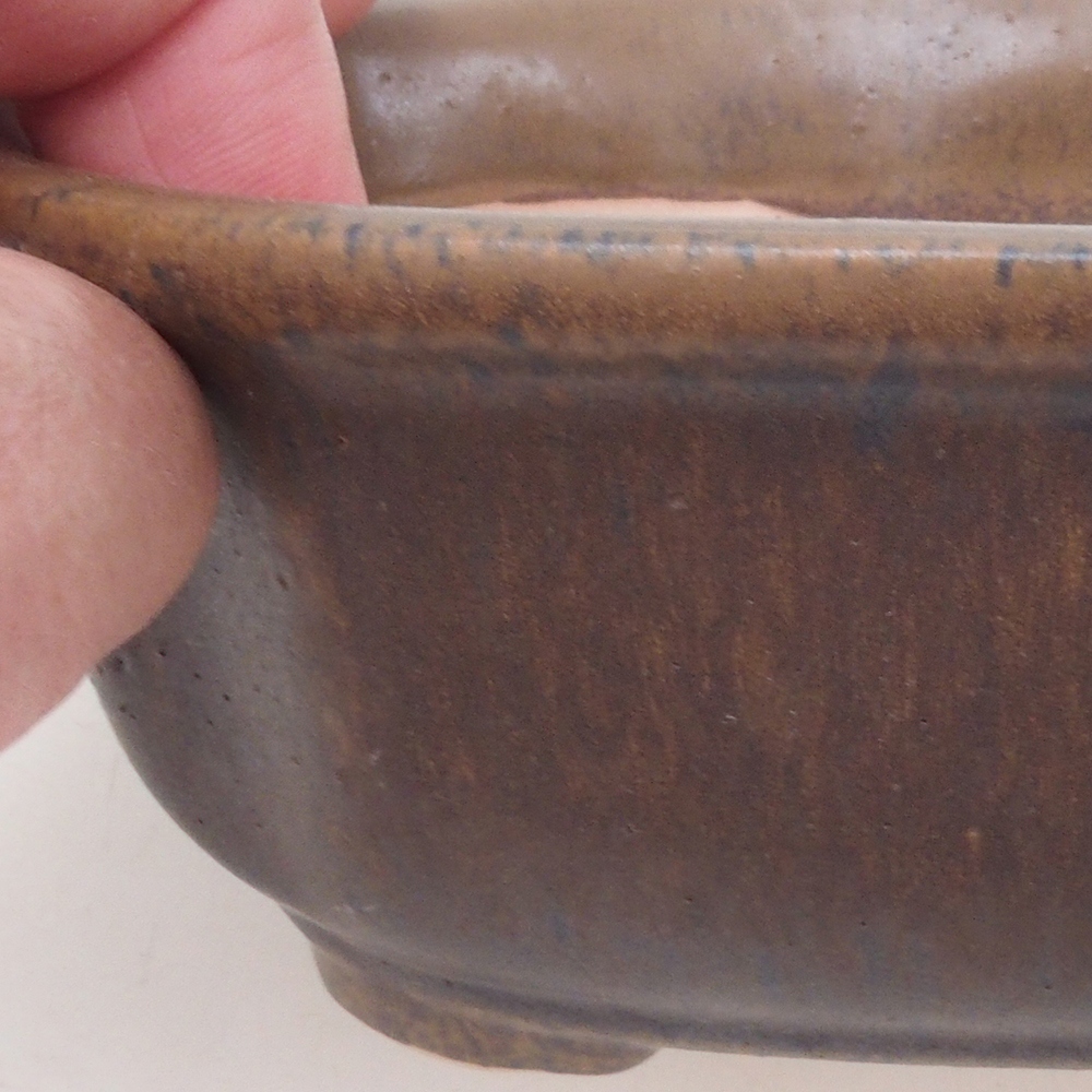 Ciotola per bonsai H32 - 13 x 10 x 5,5 cm - marrone