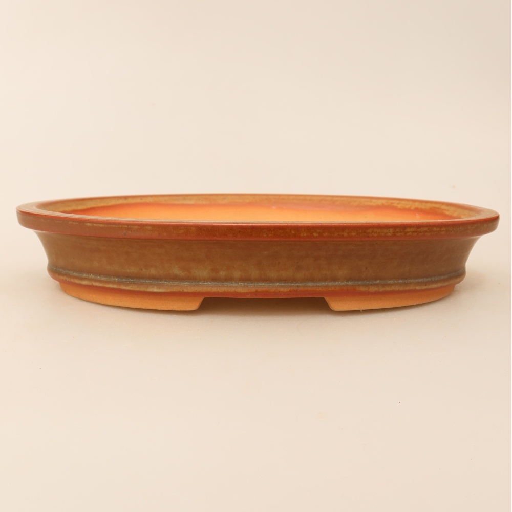 Ciotola in ceramica  21 x 14,5 x 3,5 cm, colore marrone