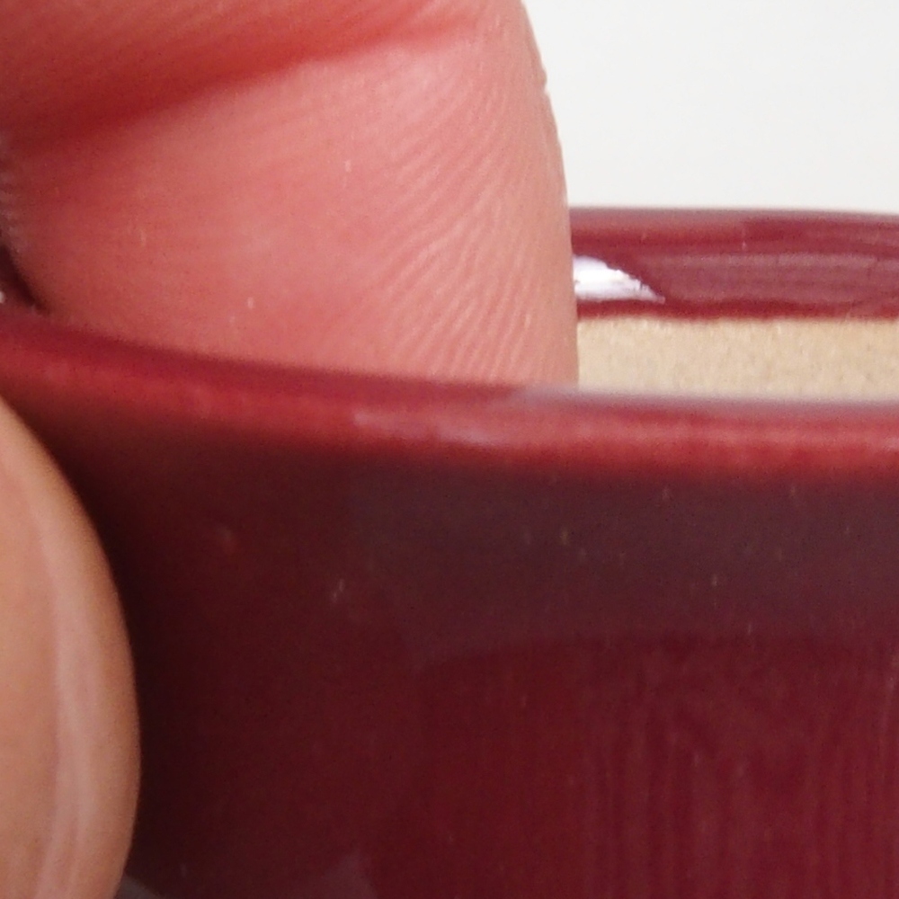 Ciotola per mini bonsai 4,5 x 4,5 x 2,5 cm, bordeaux