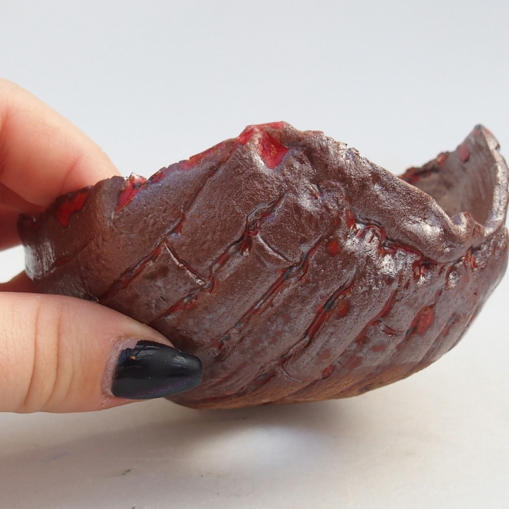 Conchiglia in ceramica 10 x 9,5 x 5,5 cm , colore marrone