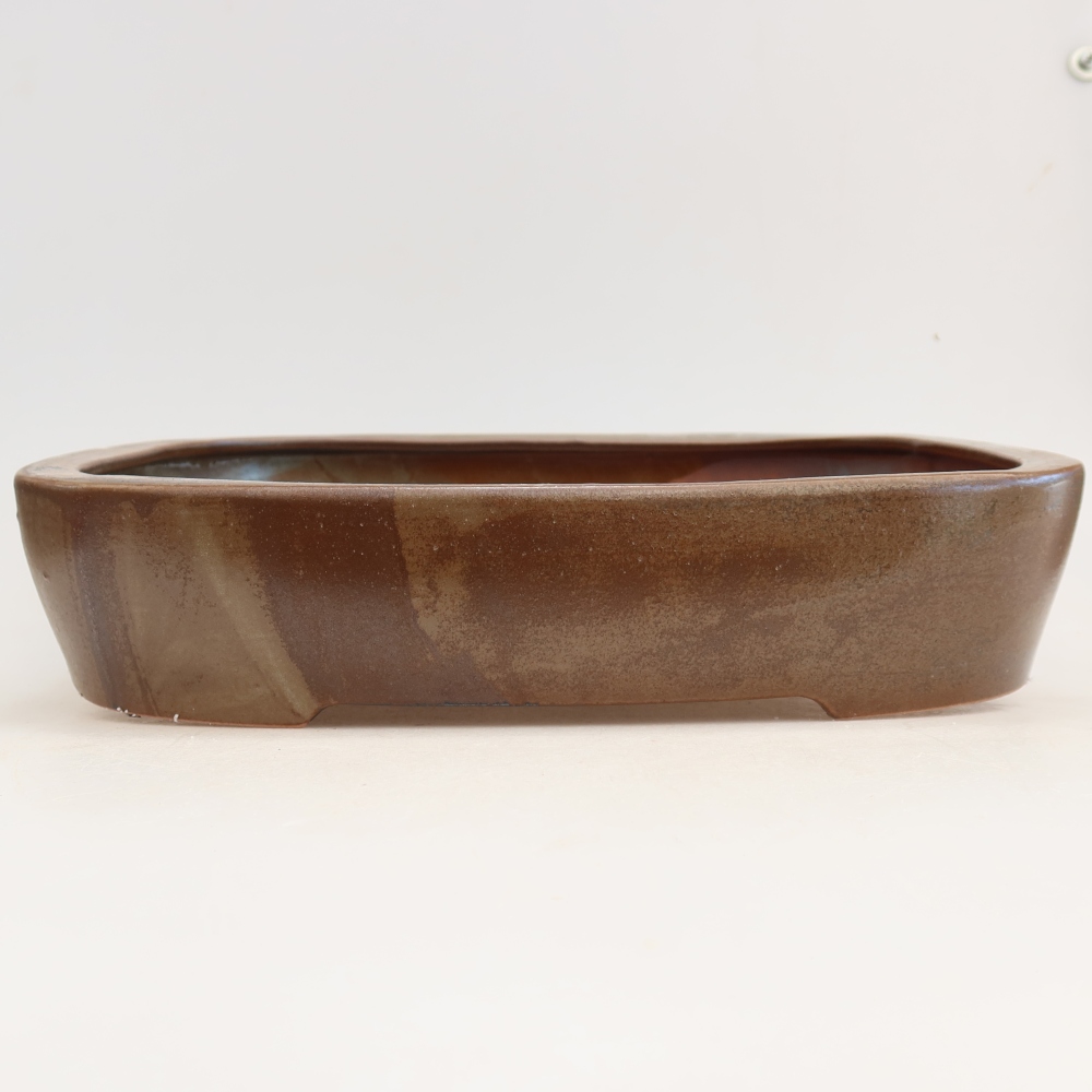 Vaso da bonsai in ceramica 32 x 24,5 x 6,5 cm, colore marrone