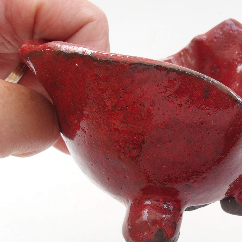 Guscio in ceramica 8 x 8 x 7,5 cm , colore rosso