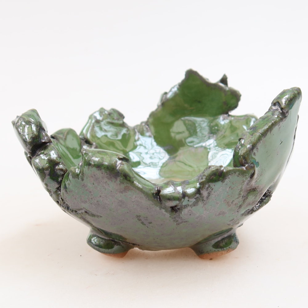 Conchiglia in ceramica  11 x 11 x 7 cm, colore verde
