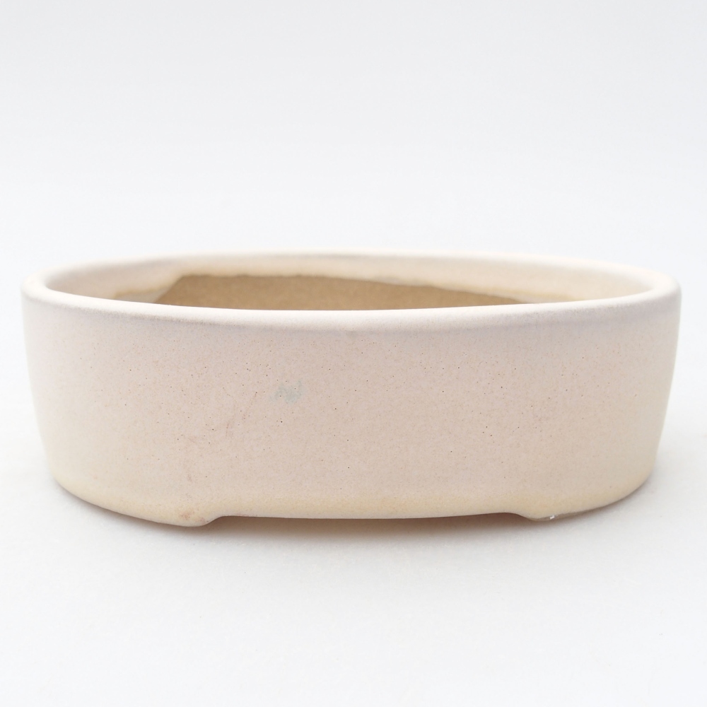 Ciotola per bonsai in ceramica 12,5 x 10 x 3,5 cm, colore beige