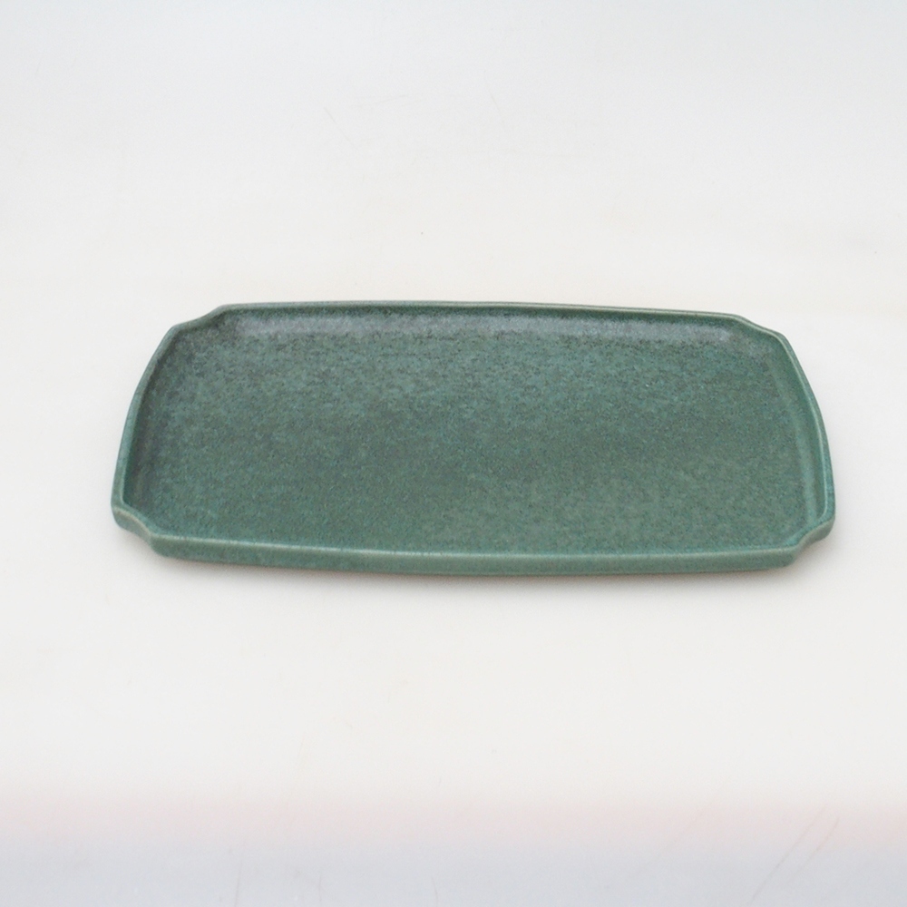 Piattino in ceramica H07 - 28 x 19 x 1,5 cm - verde