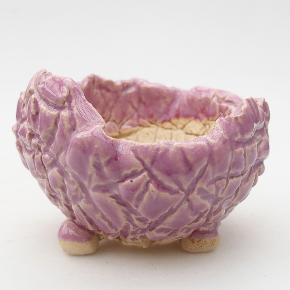 Conchiglia in ceramica 9 x 9 x 6,5 cm , colore viola