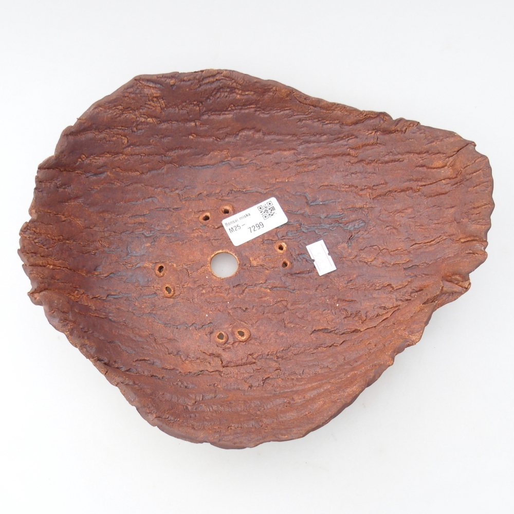 Guscio in ceramica 28 x 22,5 x 7 cm , colore marrone