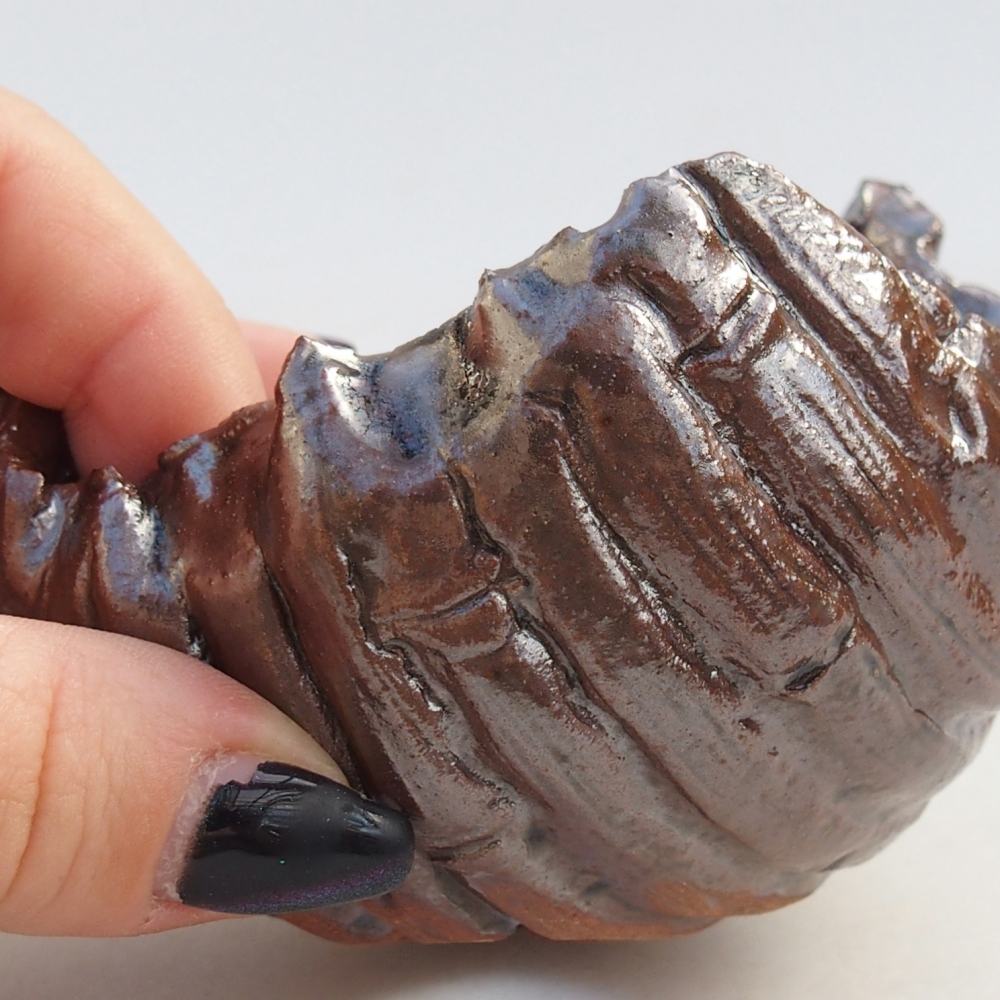 Conchiglia in ceramica 9 x 8,5 x 4 cm , colore marrone