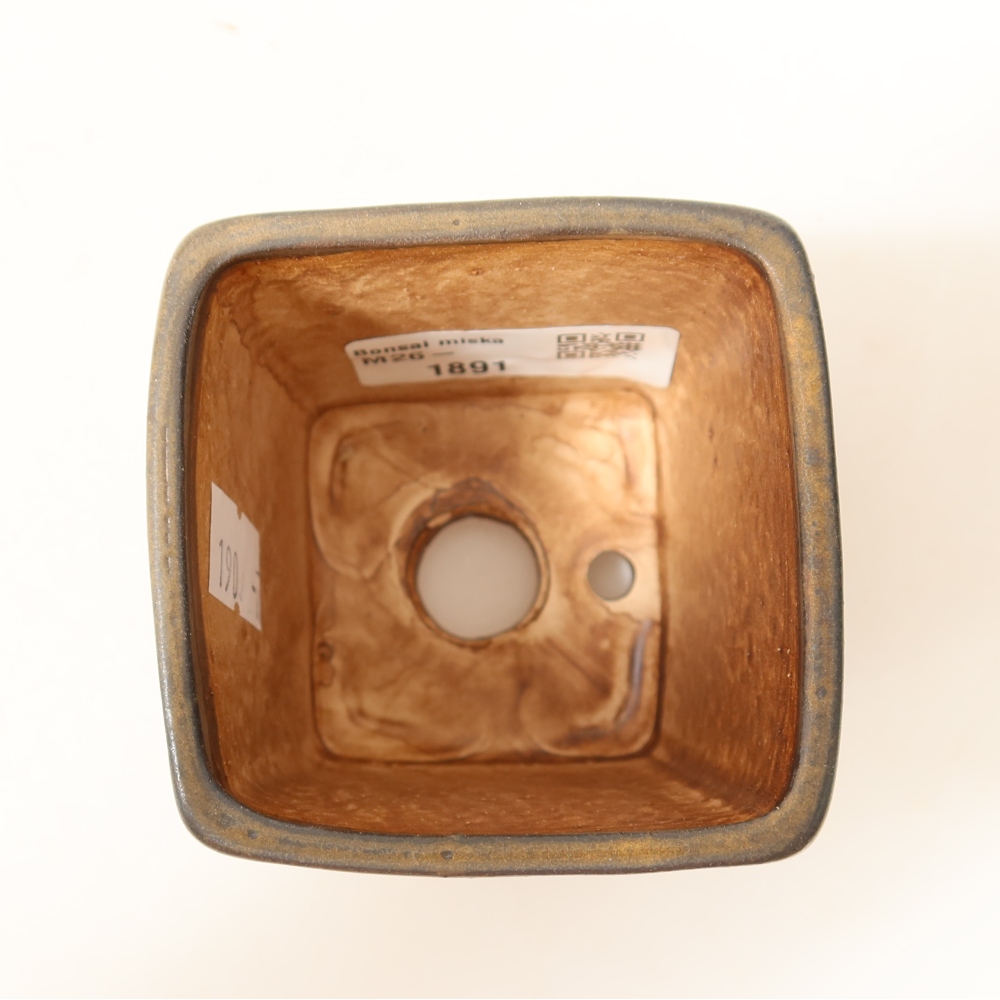 Ciotola per bonsai in ceramica 6,5 x 6,5 x 7 cm, marrone