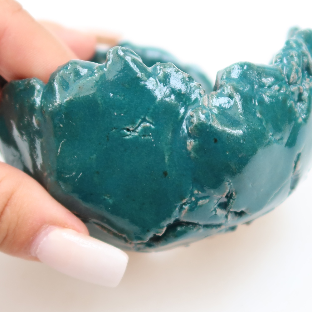Conchiglia in ceramica 9 x 8,5 x 6 cm , colore verde