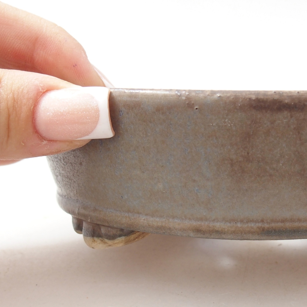 Ciotola bonsai in ceramica 13,5 x 13,5 x 4 cm, colore blu
