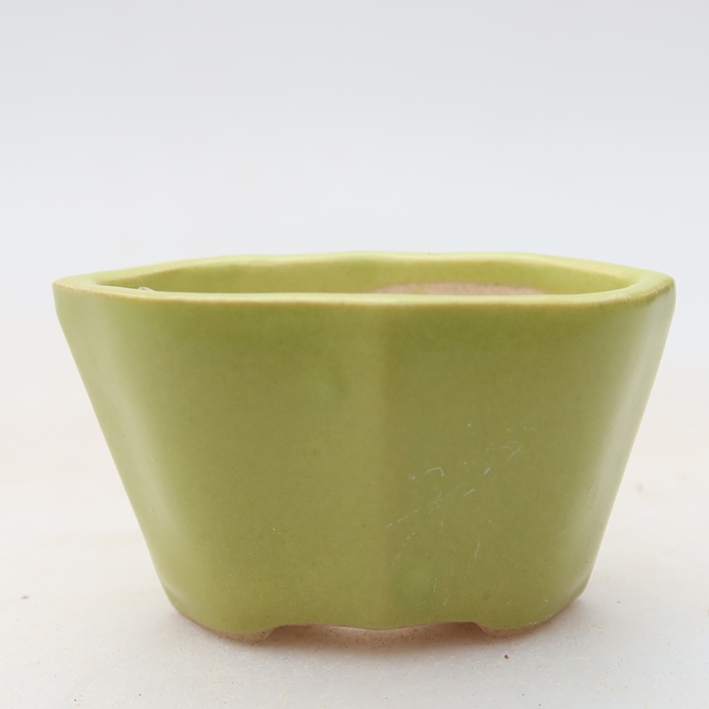 Vaso in ceramica per bonsai 4,5 x 3 x 2,5 cm, colore verde
