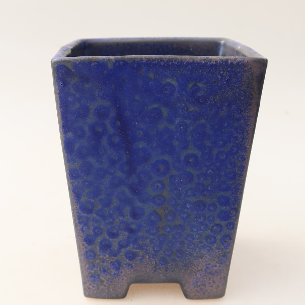 Ciotola bonsai in ceramica 9 x 9 x 12,5 cm, colore blu