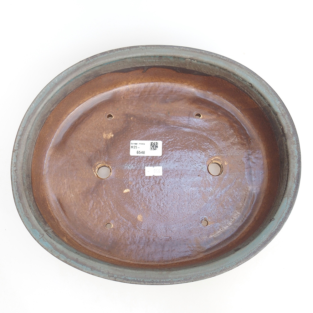 Ciotola bonsai in ceramica 32,5 x 28 x 7,5 cm, colore blu