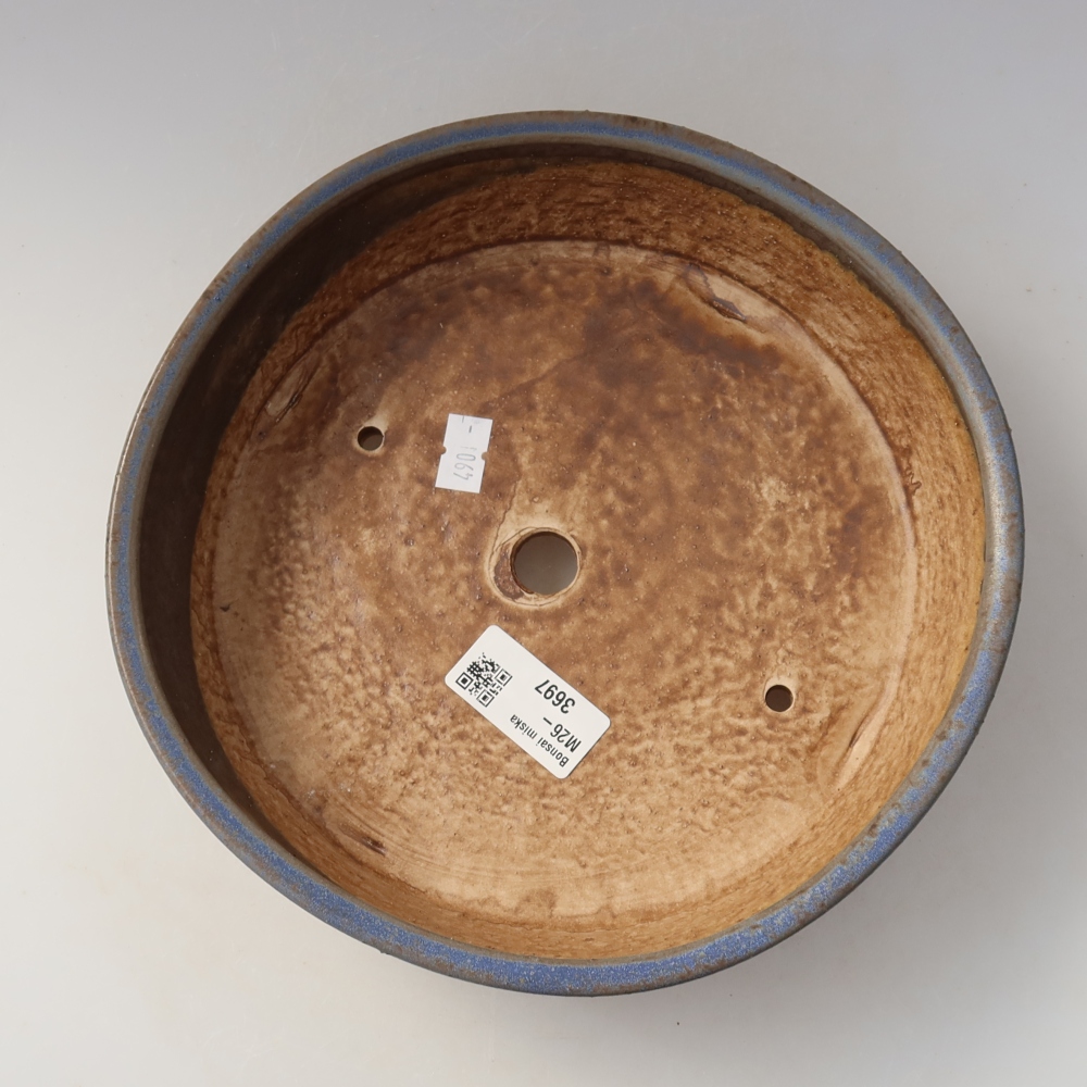 Vaso da bonsai in ceramica 21,5 x 21,5 x 6 cm, colore blu