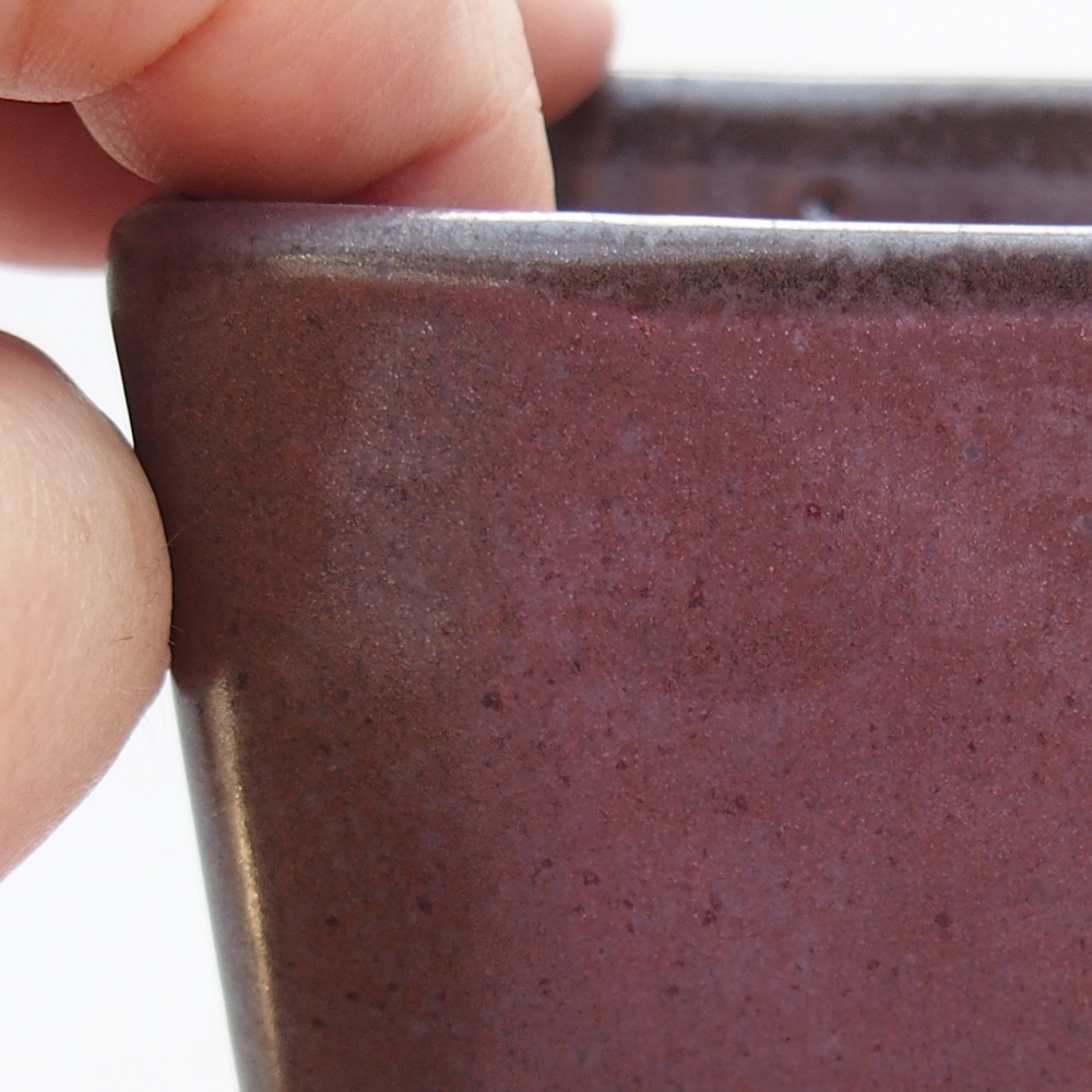 Ciotola per bonsai in ceramica 8,5 x 8,5 x 11 cm, marrone