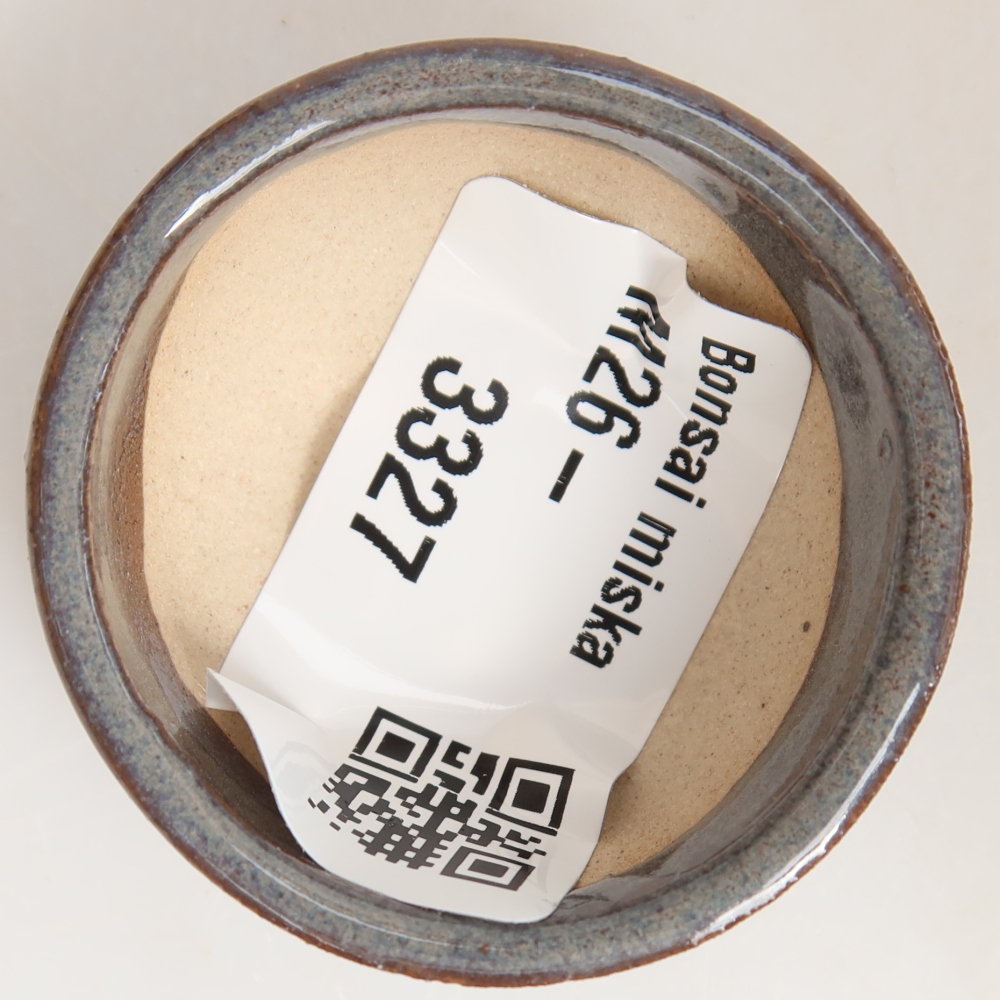 Vaso per bonsai in ceramica 4 x 4 x 2 cm, colore grigio