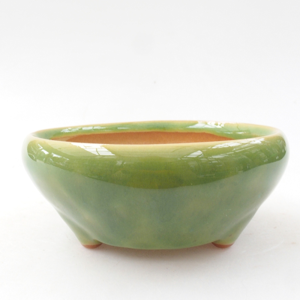 Ciotola bonsai in ceramica 11 x 11 x 5 cm, verde