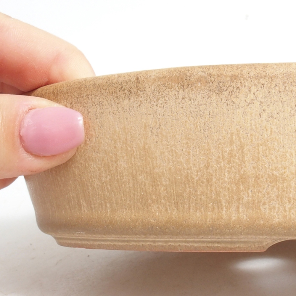 Ciotola per bonsai in ceramica 16,5 x 11 x 4 cm, colore beige