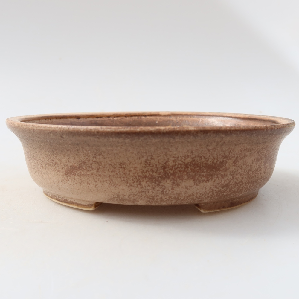 Vaso da bonsai in ceramica 15,5 x 14,5 x 4 cm, colore rosa