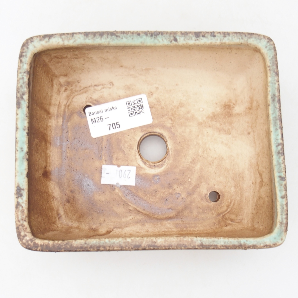 Ciotola per bonsai in ceramica 15 x 12 x 5 cm, verde