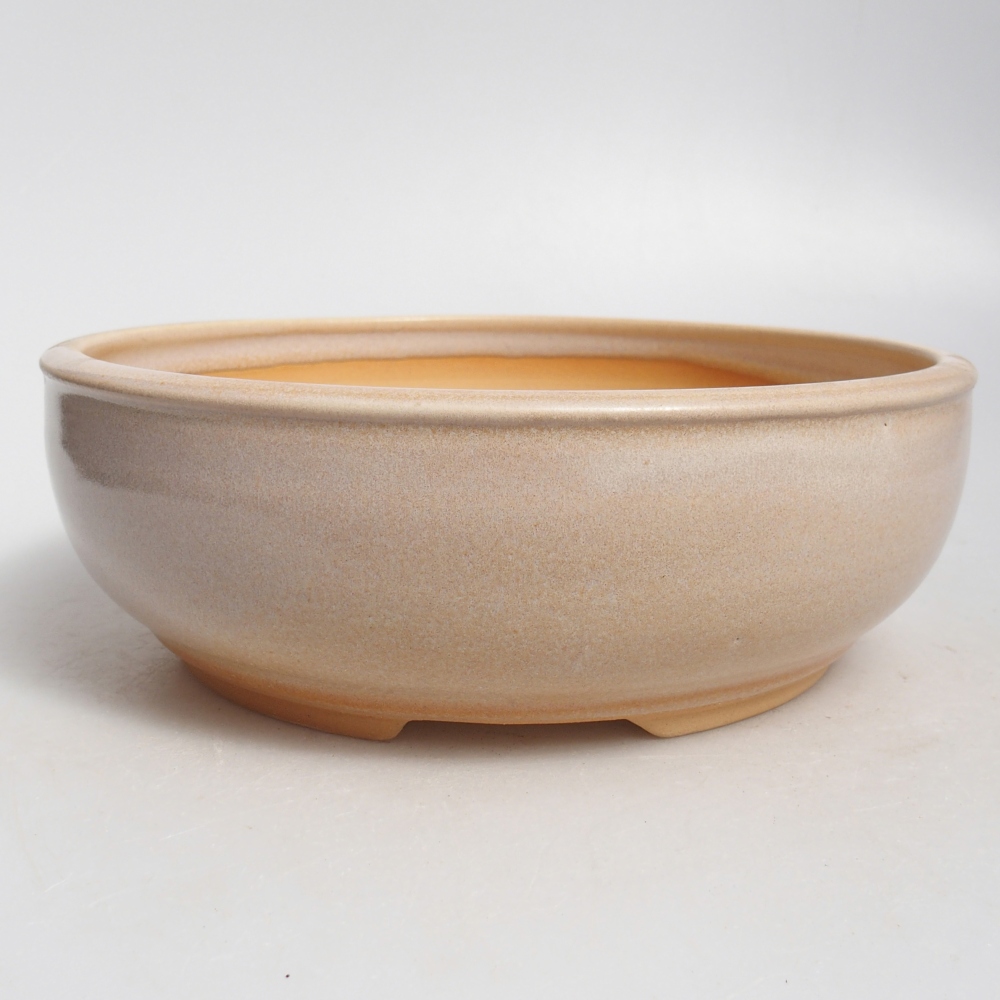 Ciotola bonsai in ceramica 21 x 21 x 7 cm, colore beige