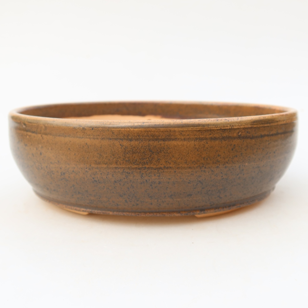 Vaso da bonsai in ceramica 19 x 19 x 5,5 cm, colore marrone