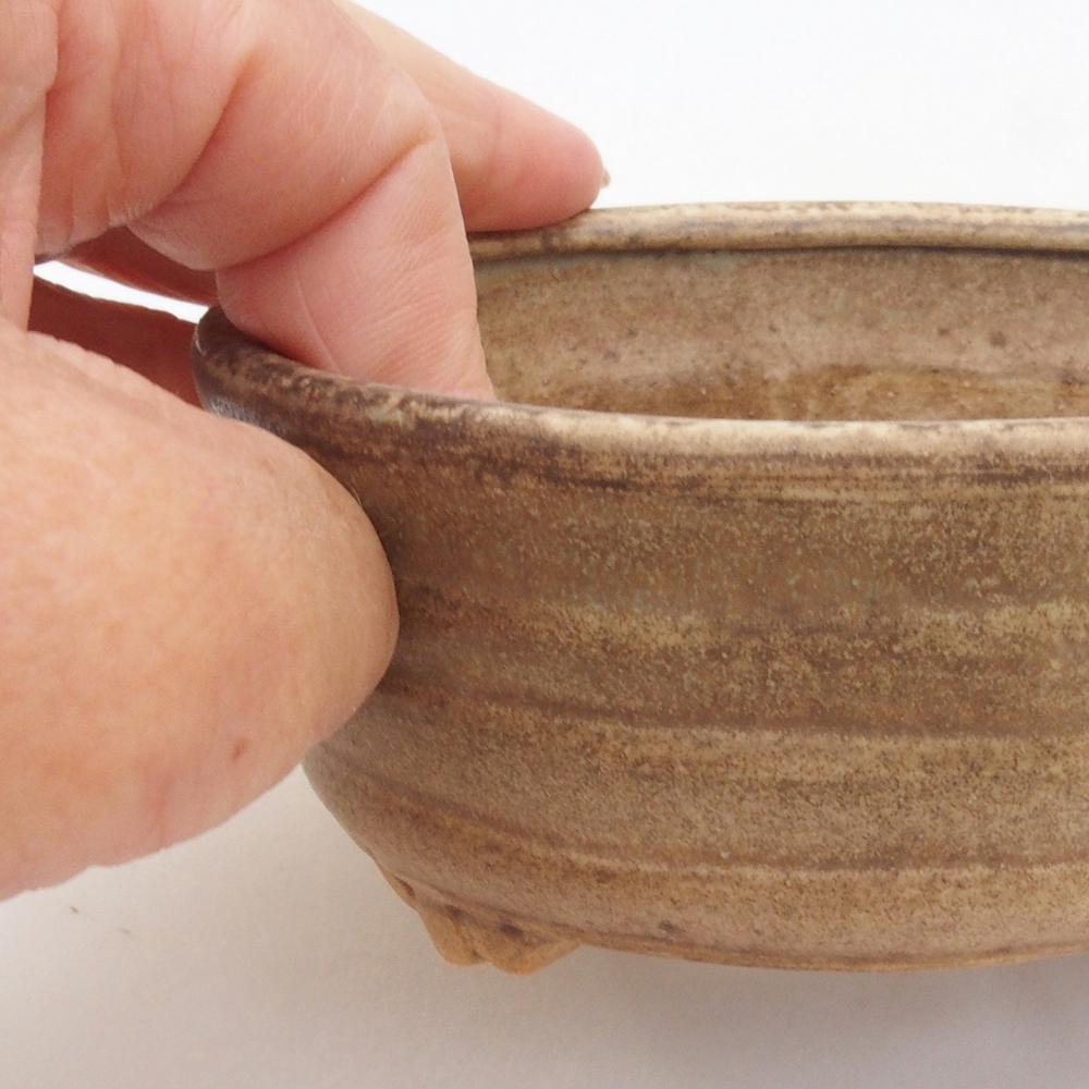 Ciotola per bonsai in ceramica 10 x 8,5 x 4 cm, marrone