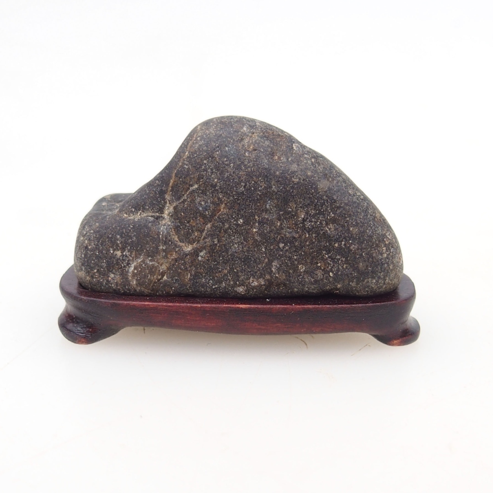 Suiseki - Pietra con DAI (base in legno)