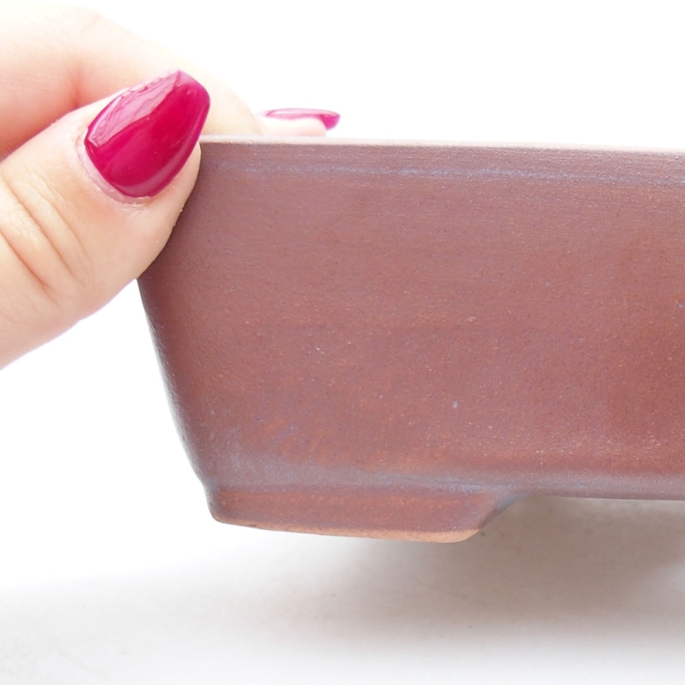 Ciotola bonsai in ceramica 18 x 13,5 x 5 cm, colore metallo