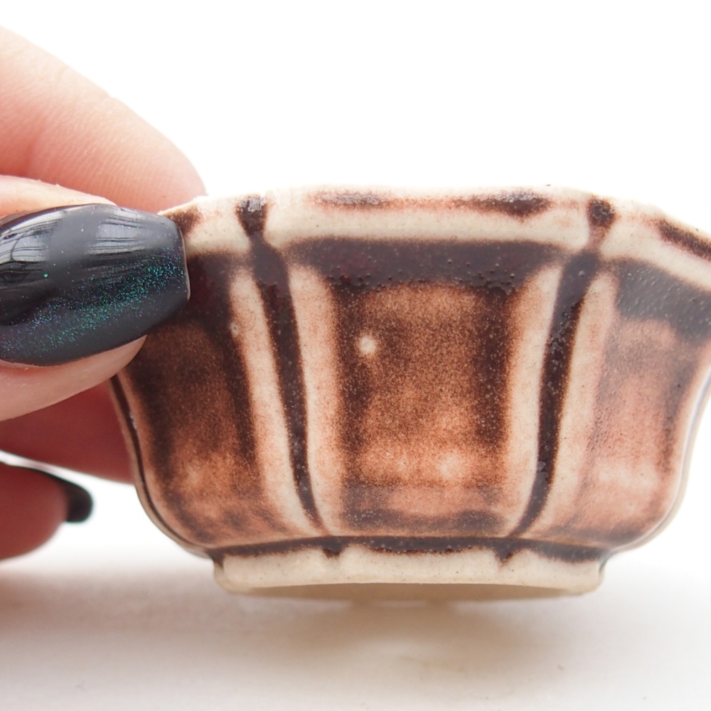 Ciotola per mini bonsai 6 x 6 x 3 cm, rosa